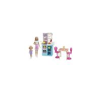 Sisters Baking Playset with Barbie Doll & Chelsea Doll, Kitchen Pieces, Dining Set & 15+ Accessories, Gift for 3 to 7 Year Olds, HBX03