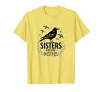 Sisters Before Misters: Raven Feminist Empowerment T-Shirt, Men, Lemon, XL