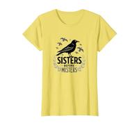 Sisters Before Misters: Raven Feminist Empowerment T-Shirt, Women, Lemon, XXL