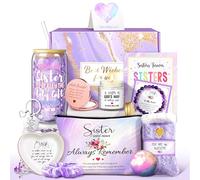 Sisters Birthday Gifts for Women Teen Girl, Best Friend Birthday Gifts Unique Friendship Gifts for Bestie BFF Friends Female Soul Sister Birthday Christmas Gift (Sisters Gifts-Purple)