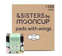&SISTERS by Mooncup® Medium Flow Pads with Wings, 100% Organic Cotton, 120 Pads