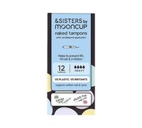 &SISTERS by Mooncup Organic Cotton Tampons with Applicator - Heavy 12 Pack