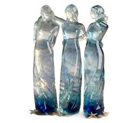 Sisters by My Side,Celebrates Friendships Three Sisters Sculpture, Handmade Resin Three Sister Statue,Special Christmas Friendship Day Gift for Your Female Best Friend (#B)