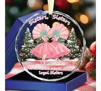 Sisters Christmas Ornaments 2025 - Personalized Gift for Best Friends, BFF, Women & Sister - Elegant Xmas Tree Decor with Snowflake Design,Perfect for Christmas, Birthdays, Anniversaries