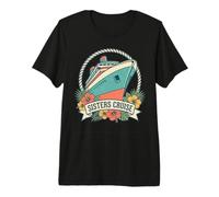 Sisters Cruise Matching Vacation Girls Trip Vintage Ship Premium T-Shirt