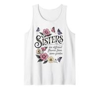 Sisters Different Flowers from Same Garden Matching Sister Tank Top