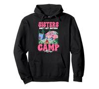 Sisters Don't Camp Alone Pulling Out Pink Camper Van Camping Pullover Hoodie
