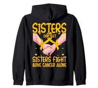 Sisters don't let Sisters fight Bone Cancer Alone Women Zip Hoodie