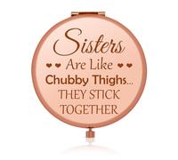 Sisters Gift from Sister Folding Makeup Mirror from Sisters Best Sister Gift for Women Thank You Gifts for Sister to My Sister Gifts Sister Travel Makeup Mirror Birthday Gifts from Bonus Sister