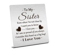 Sisters Gifts from Sister Brother Sister Desk Decoration to My Sister Gifts to My Bestie Gifts for Women Girls Plaque Sign Desk Decor for Big Sister Soul Sister Gifts Mothers Day Birthday Gifts