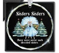 Sisters Gifts from Sister Friendship Gifts for Women Best Friend Sister in Law BFF Bestie Soul Sister Birthday for Women Friendship Glass Ornament