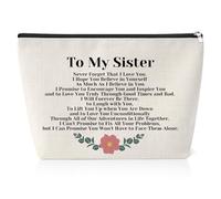 Sisters Gifts from Sister Makeup Bag Birthday Gifts for Sister Friends Bridal Shower Gift Wedding Gift for Sister Makeup Pouch Christmas Mothers Day Best Sister Gift Ideas