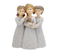 Sisters Hand Painted Resin - Twin Figurines | Three Sisters Statues | Friends Figure | Resin Sister Figurine for Best Friends Women Collection Art Crafts | 3 Friends Tav Sculpture