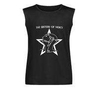 Sisters of Mercy The Worlds End PEGG Retro 80S Cotton Mens T-Shirt Unisex Sleeveless Tops Black Vest Tank Tee L