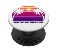 Sisters on the Loose Vacation Tropica Sunset PopSockets Adhesive PopGrip