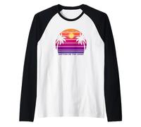 Sisters on The Loose Vacation Tropica Sunset Raglan Baseball Tee
