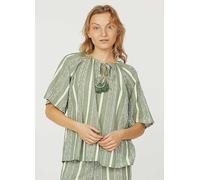 Sisters Point Decorative Pattern Blouse Green Print