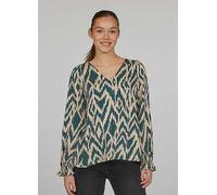 Sisters Point Feminine Printed Blouse Green Print