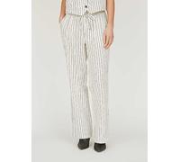 Sisters Point Loose Fitted Striped Trousers Navy Stripe