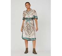 Sisters Point Paisley Print Midi Dress Green Print