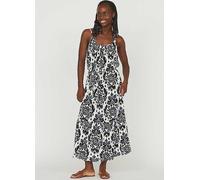 Sisters Point Sleeveless Dress with Ethnic Print Cream Print