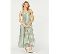 Sisters Point Striped Summer Dress Green Print