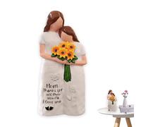 Sisters Resin Figurine Ornament, Heartwarming Mum Gifts, Premium Resin Material, With Sunflower Design, Aesthetic and Functional Mum Birthday Gifts, Ideas Decorative Keepsake for Home or Office