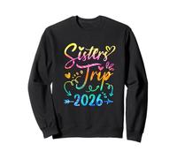 Sister's Road Trip 2026 Tie Dye Cute Sisters Weekend Trip Sweatshirt