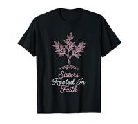 Sisters Rooted in Faith Christian Scripture Siblings T-Shirt