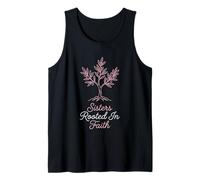 Sisters Rooted in Faith Christian Scripture Siblings Tank Top
