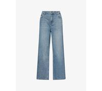 Sisters & Seekers Womens Sisters & Seekers Sally Straight-Leg Denim Jeans Mid Wash Blue L