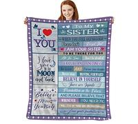Sister's Super Soft Warm Flannel Throw Blanket for Sisters & Besties - 60x50 in