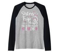 Sister's Trip 2026 Sister Vacation Travel Girls Road Trip Raglan Baseball Tee