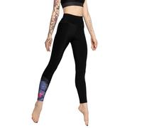 SISTERS Woman's Leggings Thermal, Winter Flower, Hand Painted Design, Small Size