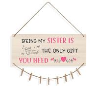 Sisters Wooden Hanging Plaque,Presents For Sister,Sister Christmas Gifts,Sister Gifts,Sister Birthday Gifts,Big Sister Gifts,Gifts Best Friend,Sisters Wood Sign,Bedroom Decoration Wall Photo
