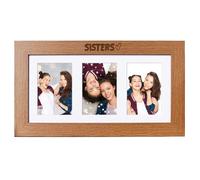 Sisters Wooden Triple Photo Picture Frame 6 x 4