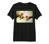 Sistine Chapel Beer Glasses Funny Renaissance Michelangelo Premium T-Shirt
