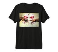 Sistine Chapel Wine Glasses Funny Renaissance Michelangelo Premium T-Shirt
