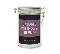 Sistir, Fully Personalised Coffee Gift in Tin For All Occasions. Perfect for Coffee Lovers. Choice of 9 Label Colours. 100% Arabica Grounds, Roasted and Packed in The UK. 150g