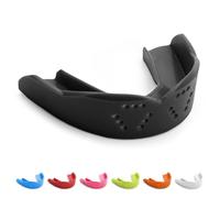 SISU 3D Mouthguard, Charcoal Black - 2.0mm Thin - for Athletes Over 5’ Tall - Pre-Formed for Custom-Molded Fit - Remoldable Up to 20 Times - Non Toxic