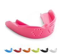 SISU 3D Mouthguard | Gum Shield for Rugby, Boxing, Hockey | Mouthguard for Adults | Gumshield for Braces | Mens Sports Protection (Hot Pink, Adult (Over 5' Tall))