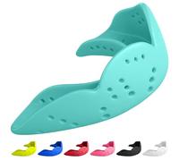 SISU Mouth Guard Aero - Awesome Aqua - Ultra Slim Gumshield for Adults & Kids - Custom Fit Rugby Gum Shield- A Remouldable Sports Mouthguard for Boxing, MMA, Hockey - (Medium 5' - 6' Tall)
