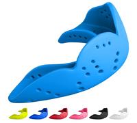 SISU Mouth Guard Aero - Electric Blue - Ultra Slim Gumshield for Adults & Kids - Custom Fit Rugby Gum Shield- A Remouldable Sports Mouthguard for Boxing, MMA, Hockey - Small (Under 5' Tall)