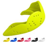 SISU Mouth Guard Aero - Neon Flash - Ultra Slim Gumshield for Adults & Kids - Custom Fit Rugby Gum Shield- A Remouldable Sports Mouthguard for Boxing, MMA, Hockey - Large (Over 6' Tall)