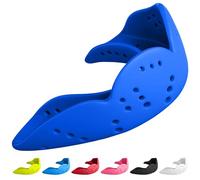 SISU Mouth Guard Aero - Royal Blue - Ultra Slim Gumshield for Adults & Kids - Custom Fit Rugby Gum Shield- A Remouldable Sports Mouthguard for Boxing, MMA, Hockey - Small (Under 5' Tall)