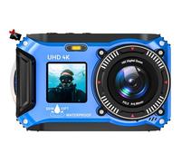 SiSuSy Digital Camera - 4K 56MP 33FT UHD Underwater for Snorkeling with 32GB Card Dual-Screen Compact Waterproof Dustproof Floatable Camera - Autofocus Point and Shoot Digital Camera 1500mAh Battery