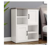 SISWIM Bookcase shelf Bookcase Bookshelf with Door Floor Simple Bookcase Living Room Bedroom Balcony Storage Cabinet Standing Book Shelves
