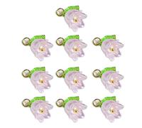 Sisyeuo 10pcs Pearl Bell Pendant Orchid 3D Flower Charm Fashion Earrings Jewelry Making Accessories