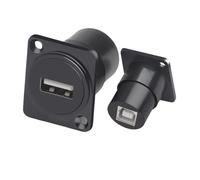 Sisyeuo Fast Speed USB 2.0 Female a to Female B Connectors Direct Insertion Not Welding for Printers Scanners Data Rate 480Mbps Adapters Socket