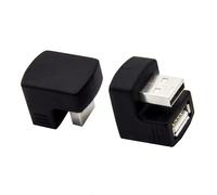 Sisyeuo USB2.0 Male to Female Adapter Plug and Play High Compatibility Durability ABS Design U Bend Structure USB2.0 Connectors Degree Rotatable USB Adapter